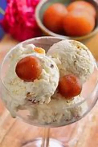 GULAB JAMUN WITH ICE CREAM